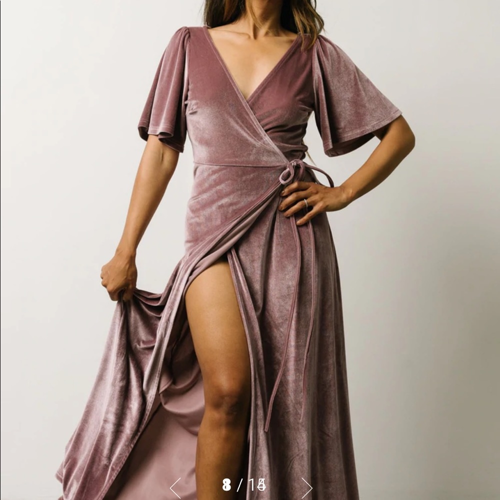 Baltic Born Meghan Velvet Wrap Maxi Dress